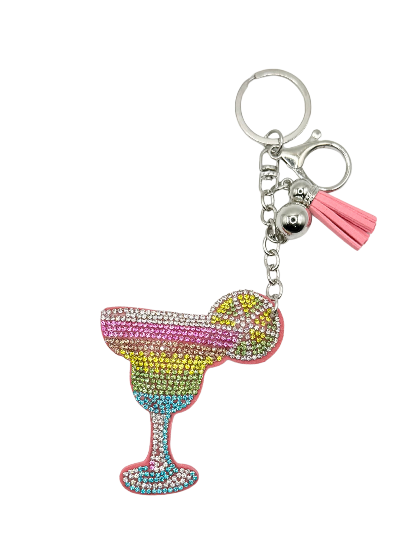 Martini Rhinestone Keychain