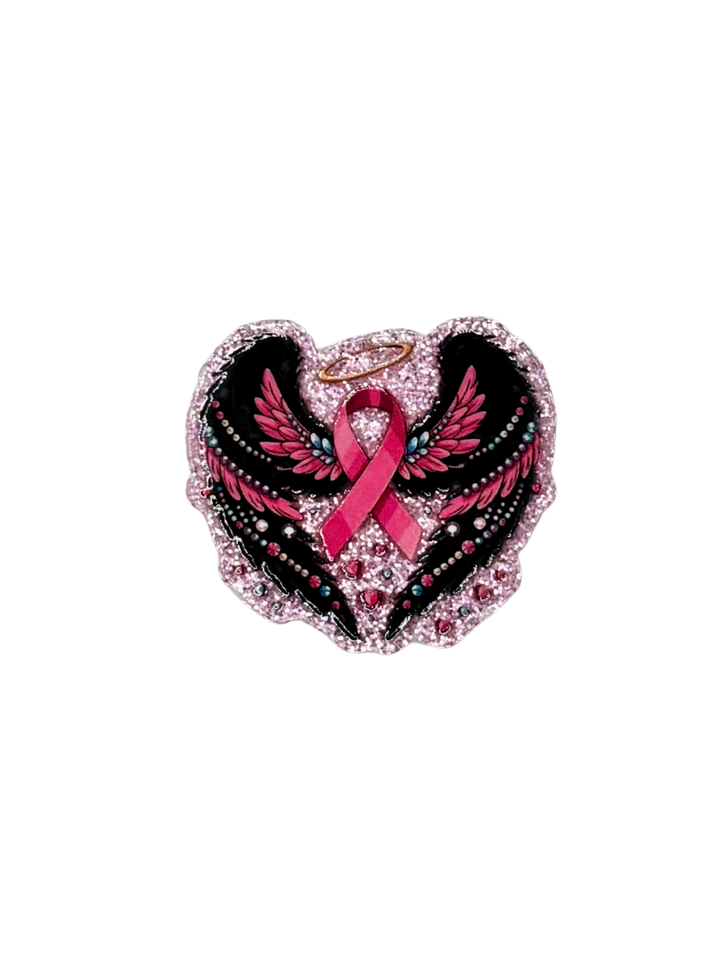 Pink Ribbon Wings Acrylic