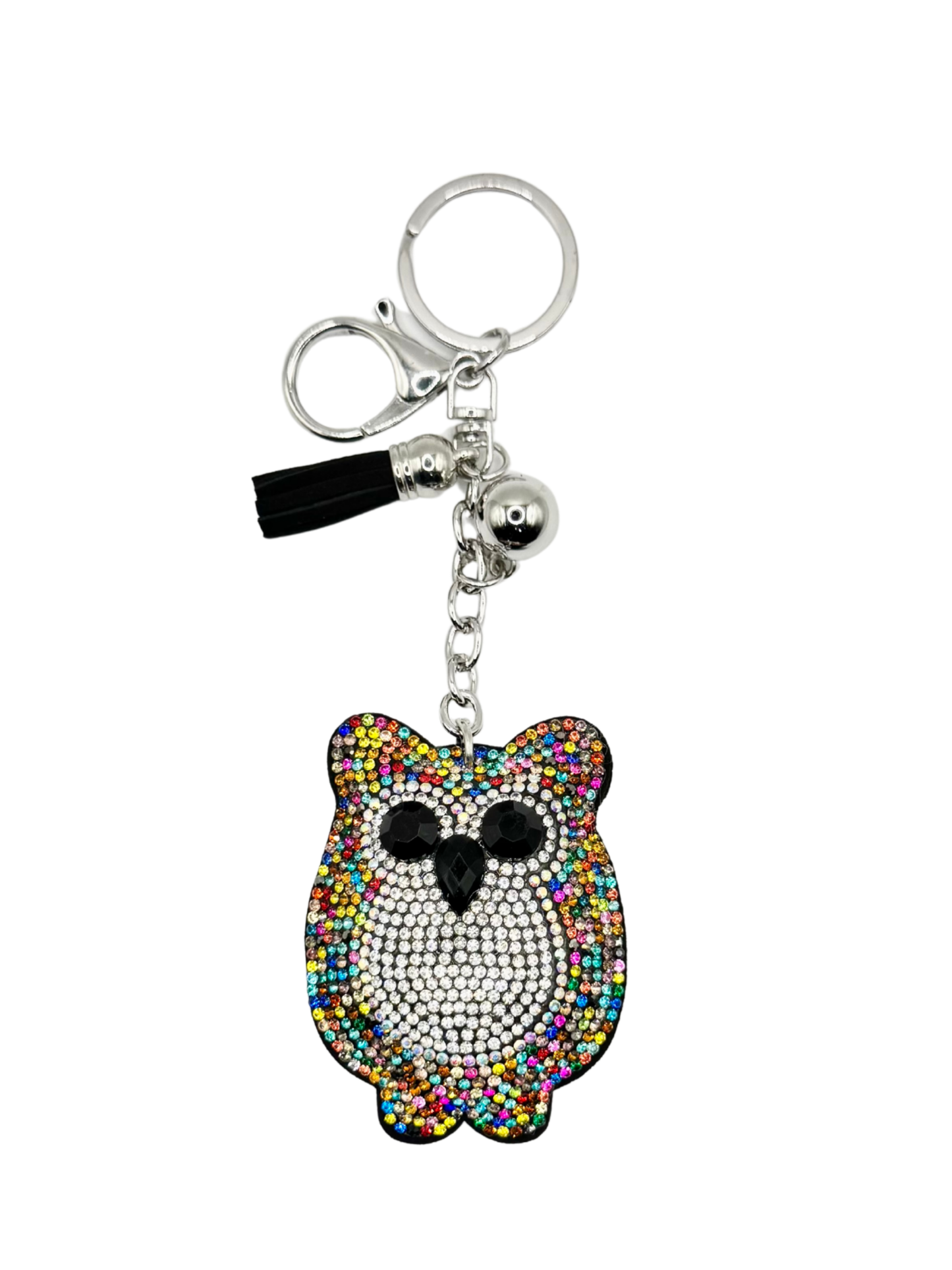 Owl Rhinestone Keychain