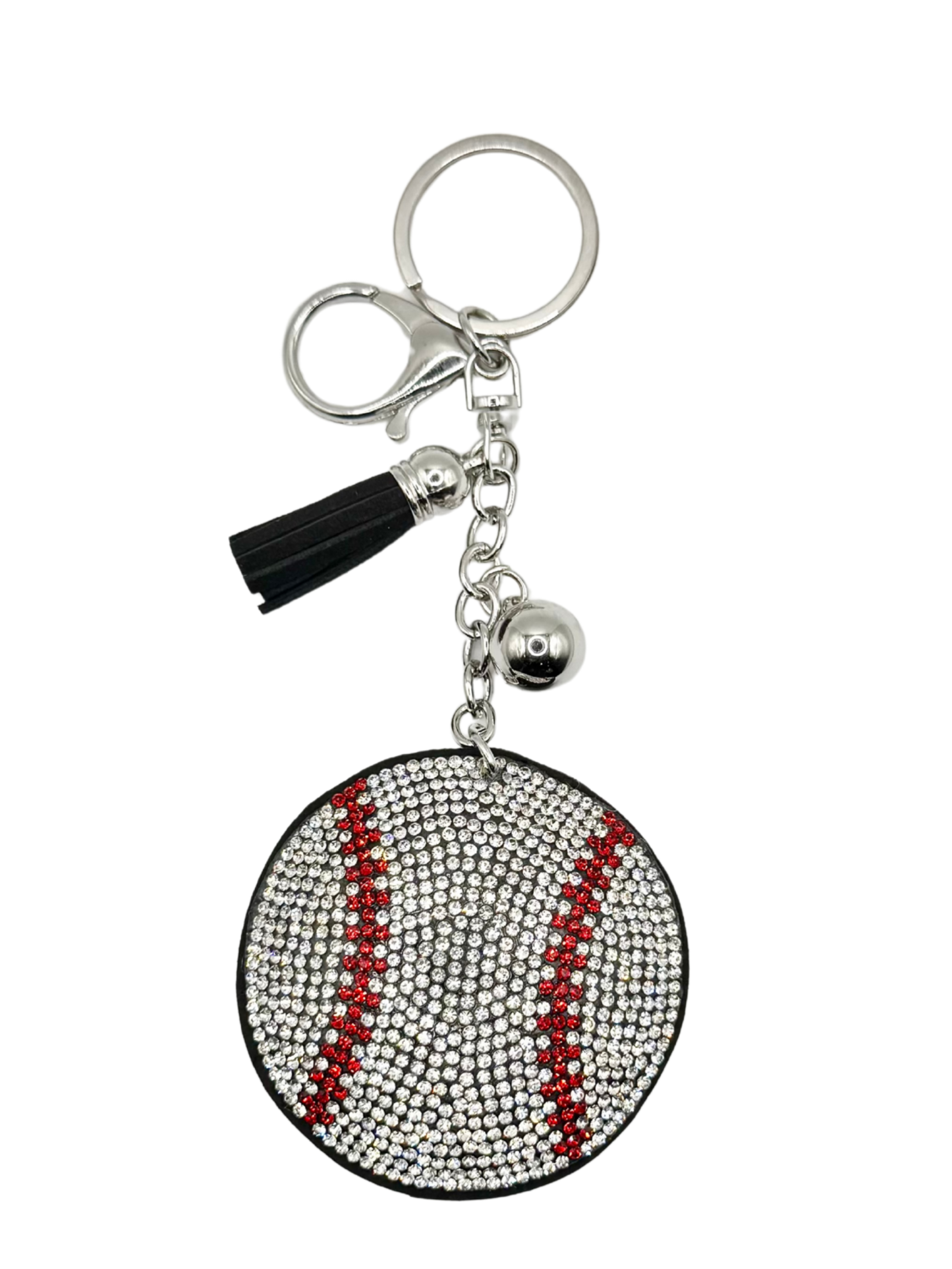 Baseball Rhinestone Keychain