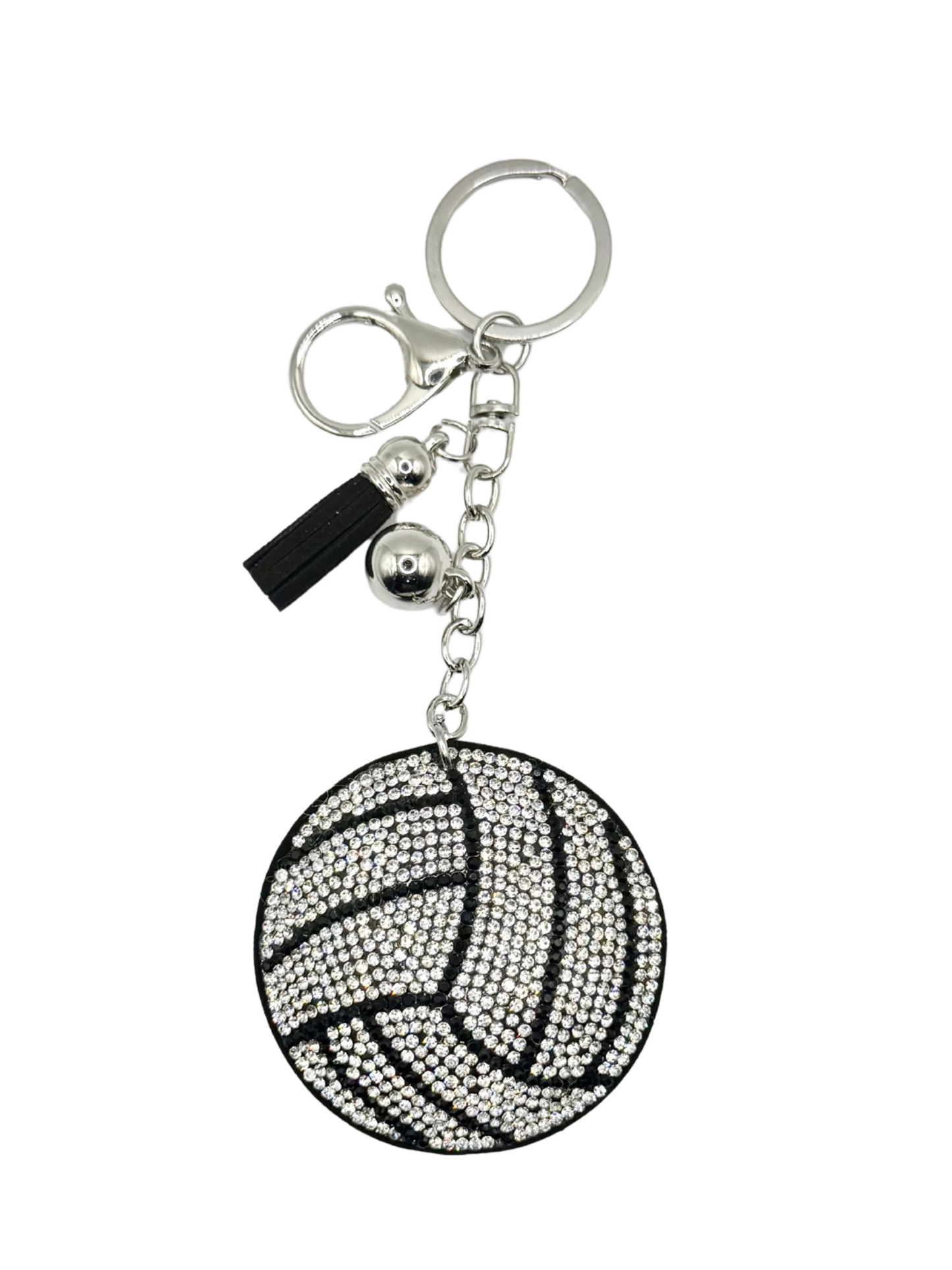 Volleyball Rhinestone Keychain