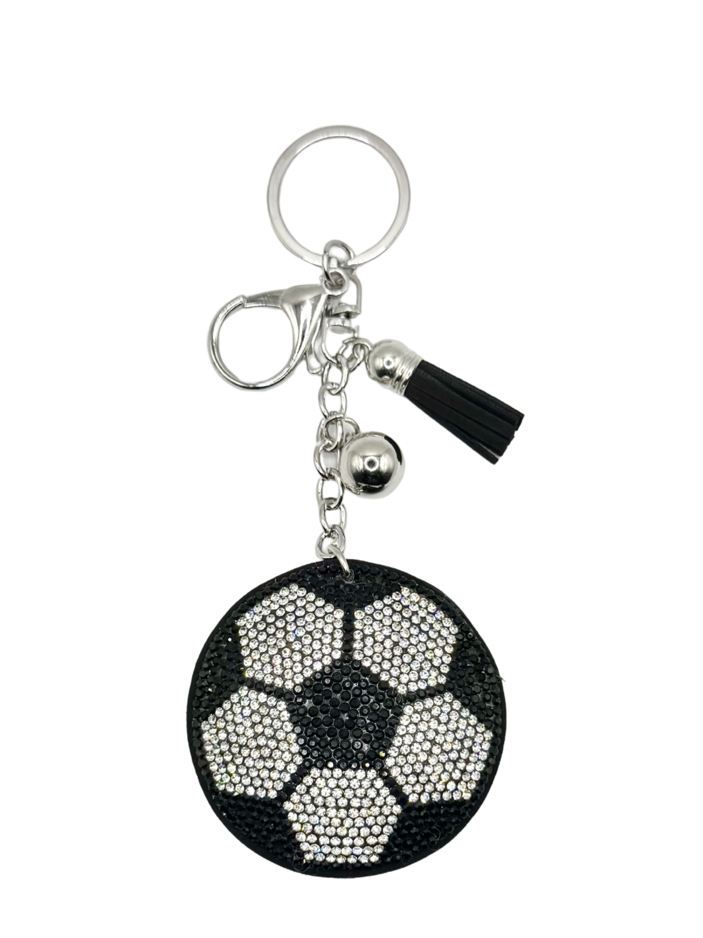 Soccer Ball Rhinestone Keychain