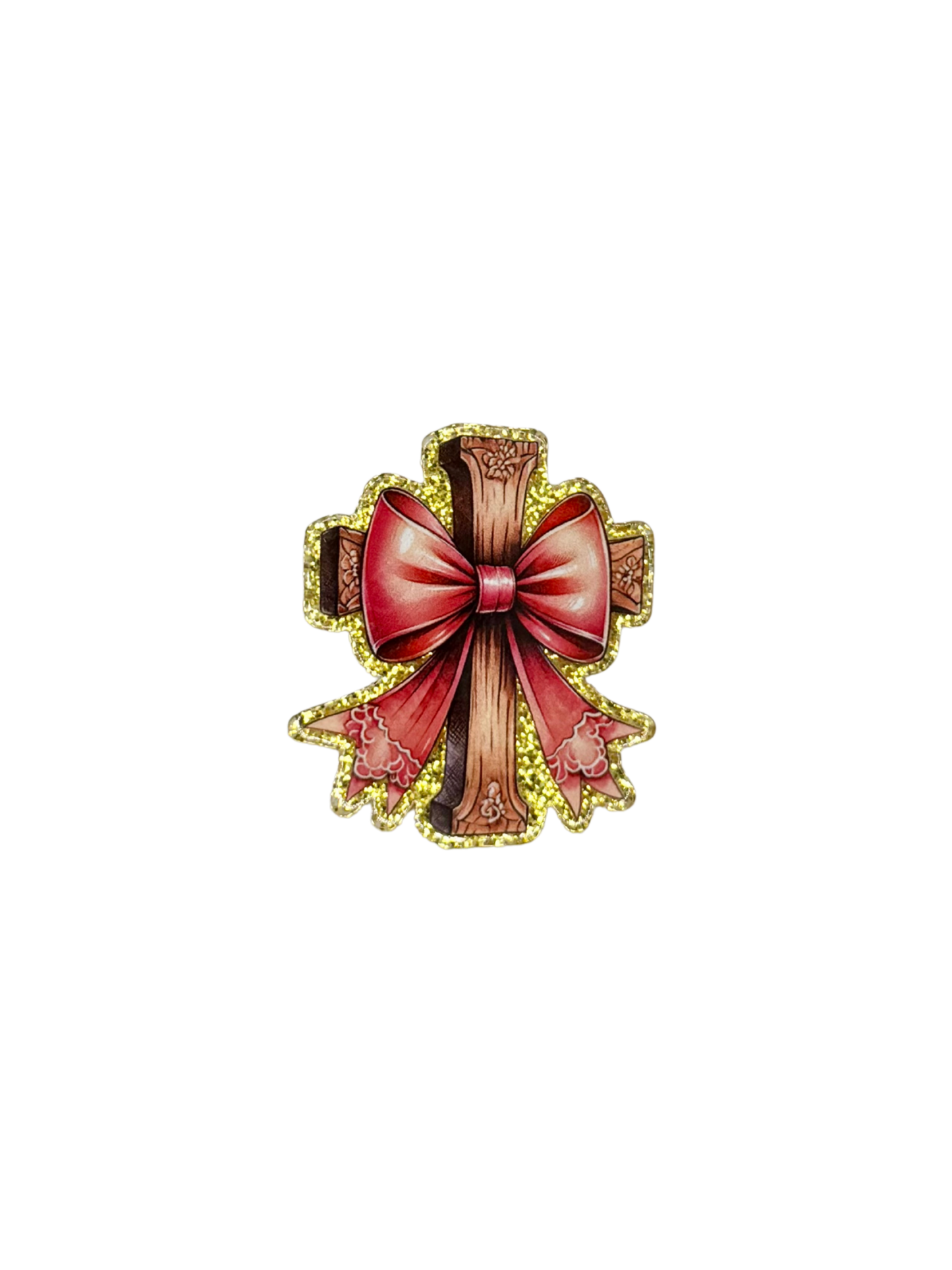 Red Bow Cross Acrylic