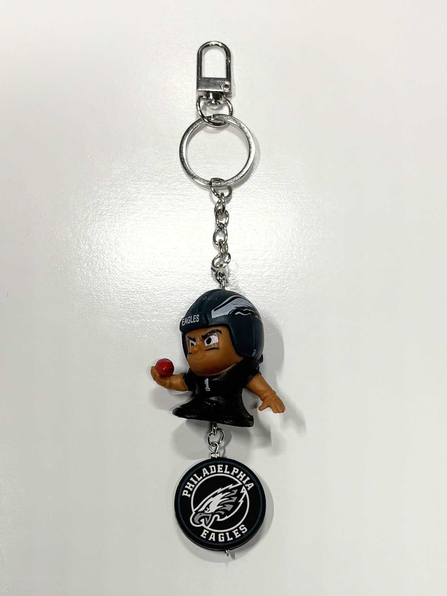#25 PE Football Keychain