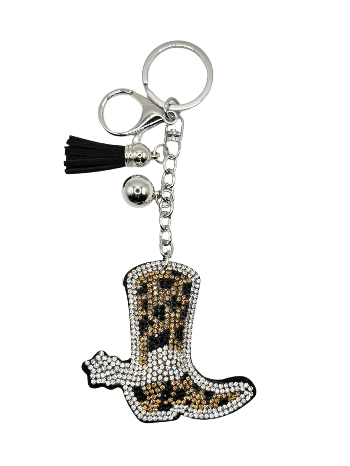 Cowboy Boots Rhinestone Keychain