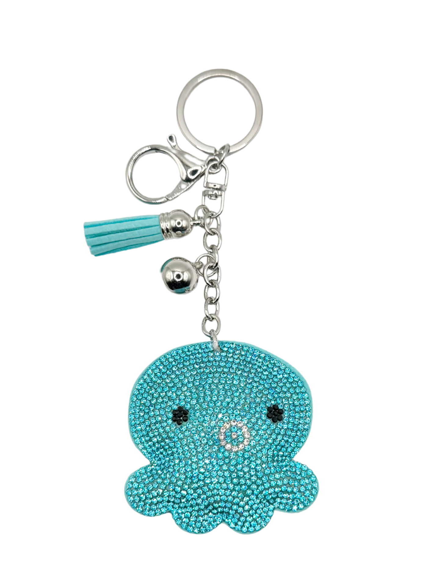 Octopus Rhinestone Keychain