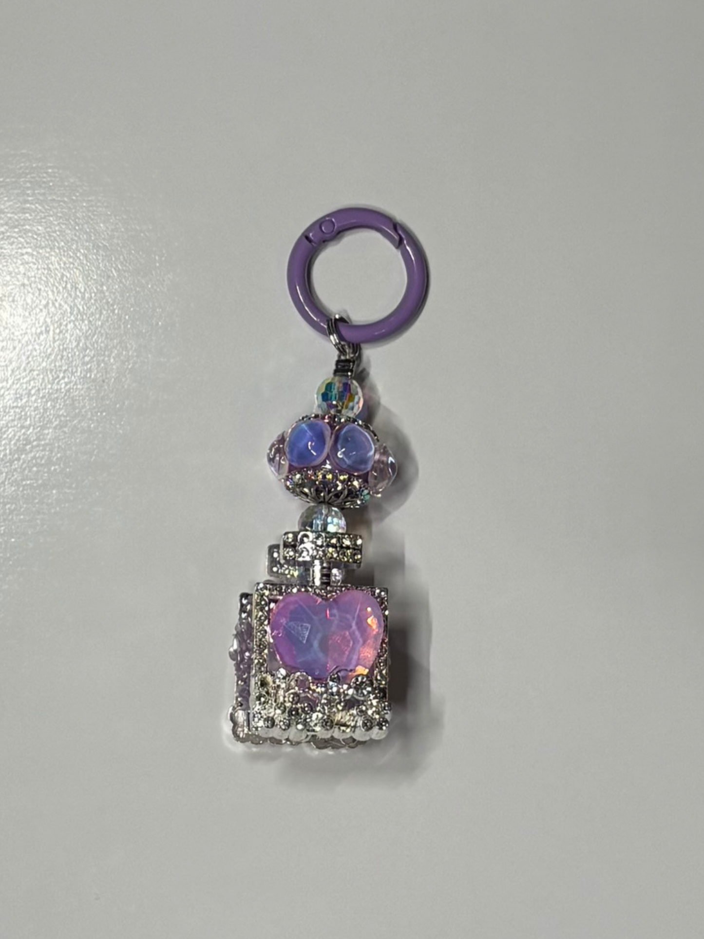 #7 Purple Perfume Bottle Keychain