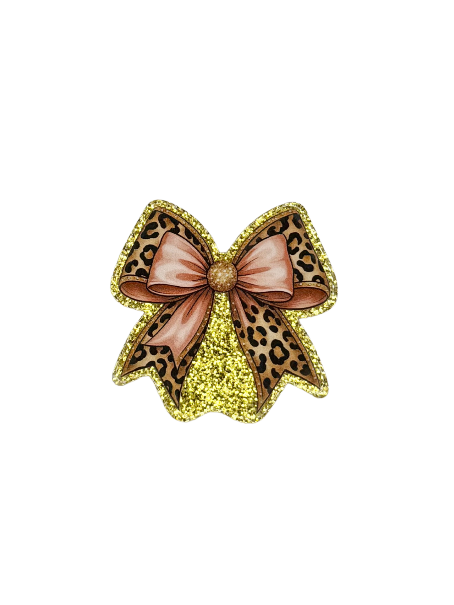 Leopard Bow Acrylic