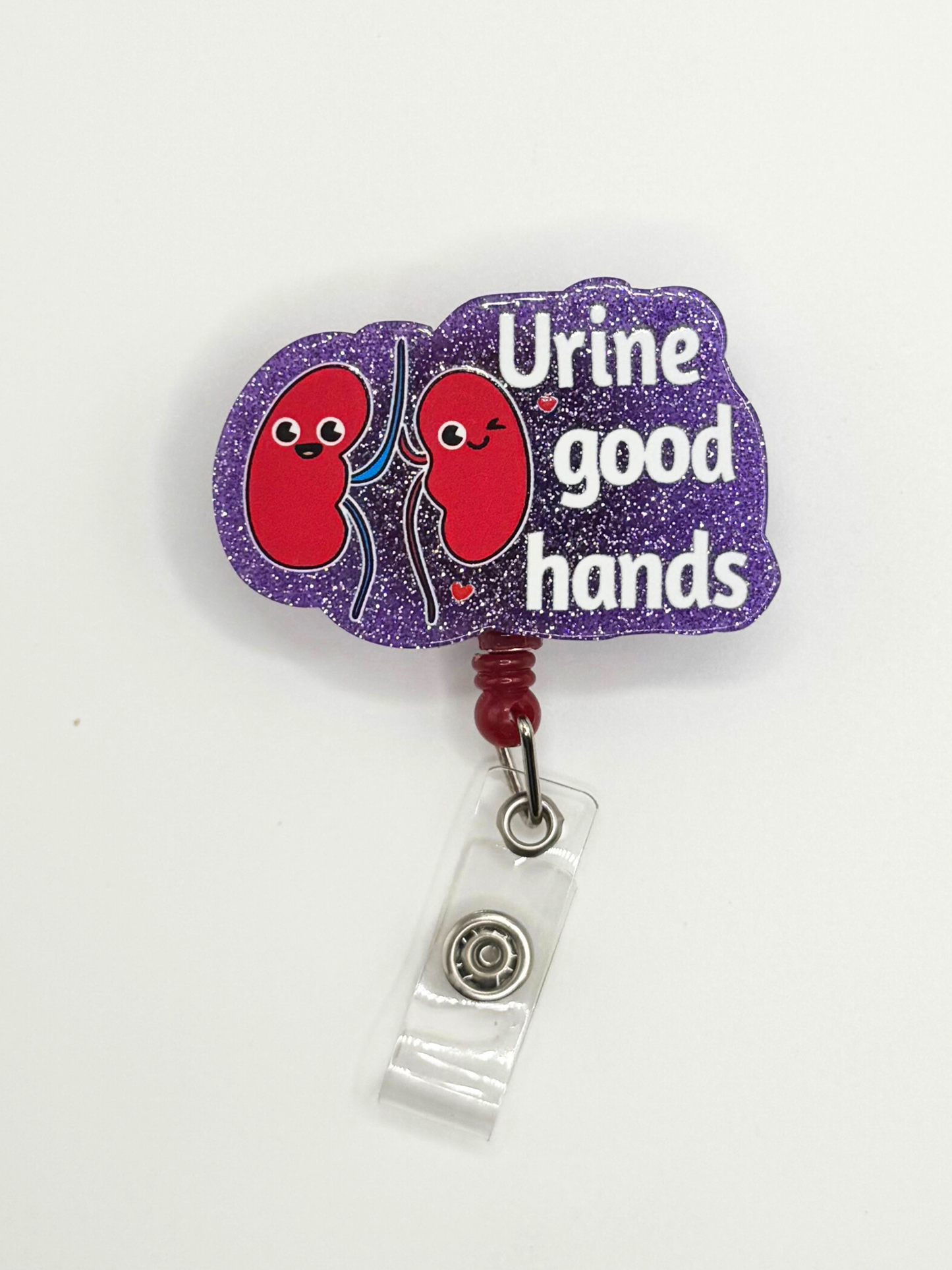 Urine Good Hands Badge Reel