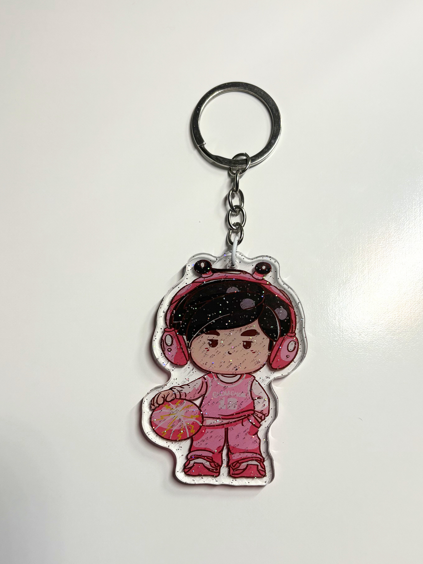 #4 Basketball Keychain