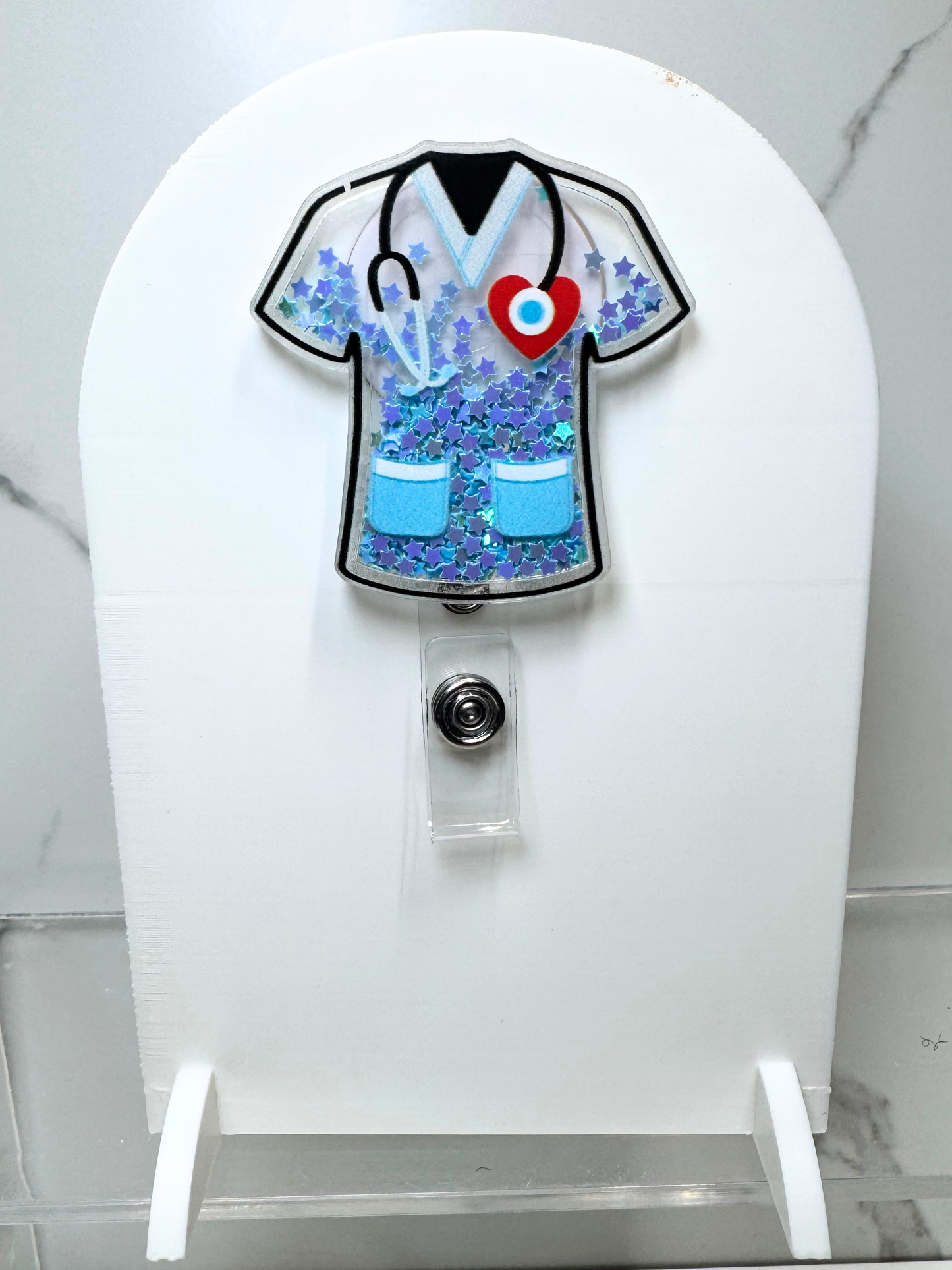 Shaker Scrub Shirt Badge