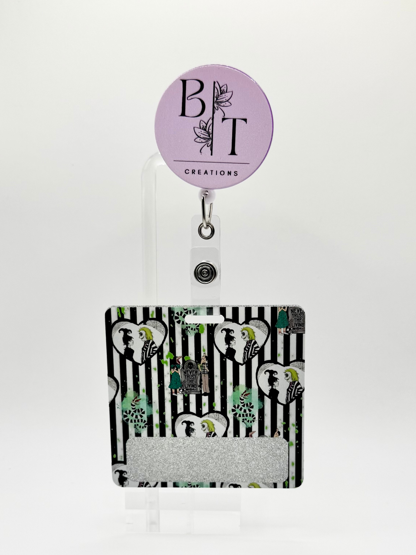 Beetlejuice Badge Buddy