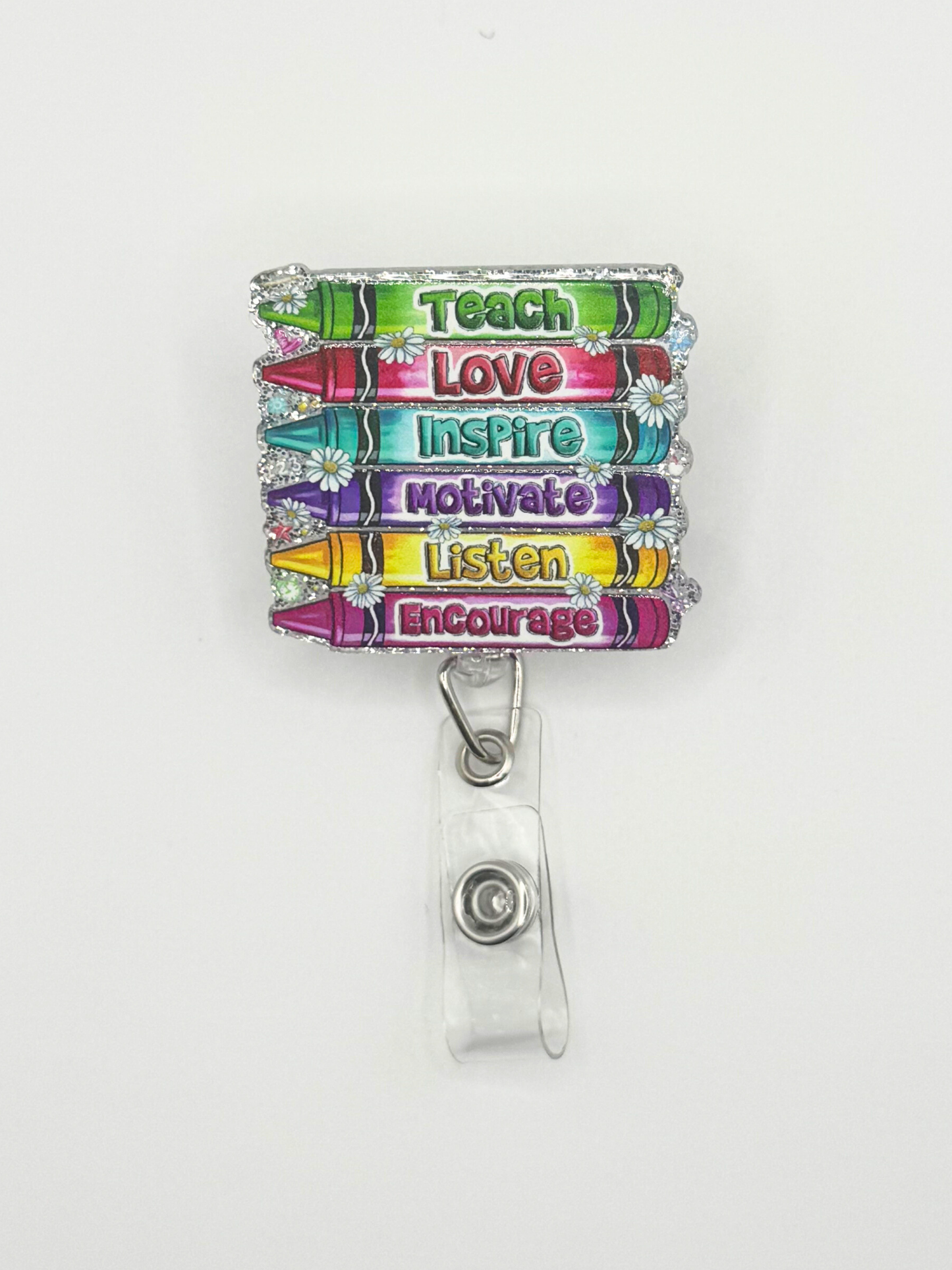 Crayons Badge Reel