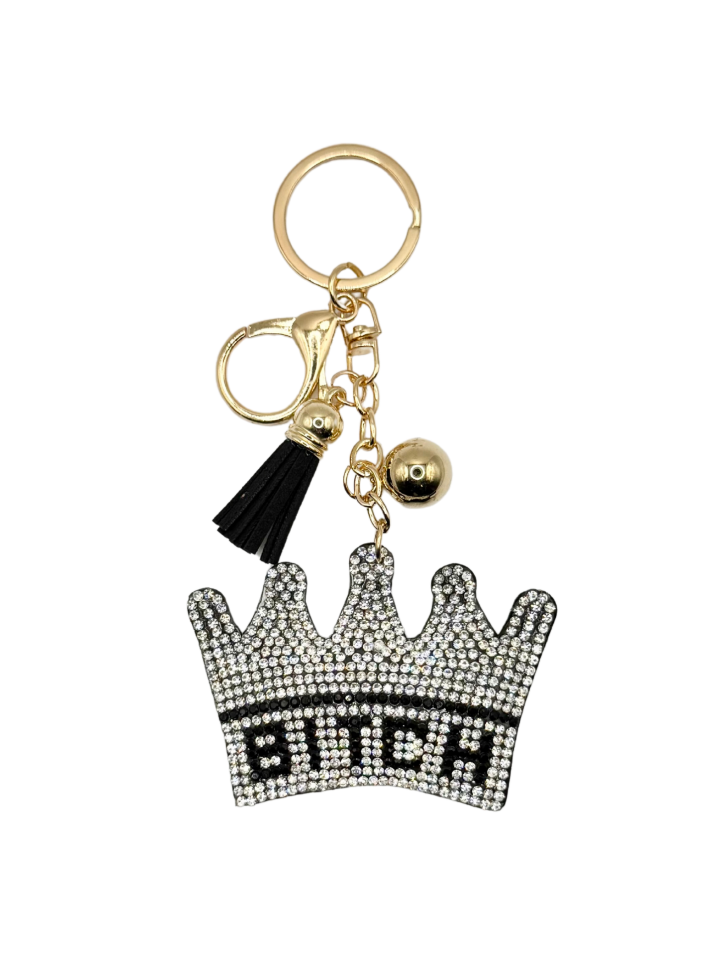 B*tch Rhinestone Keychain