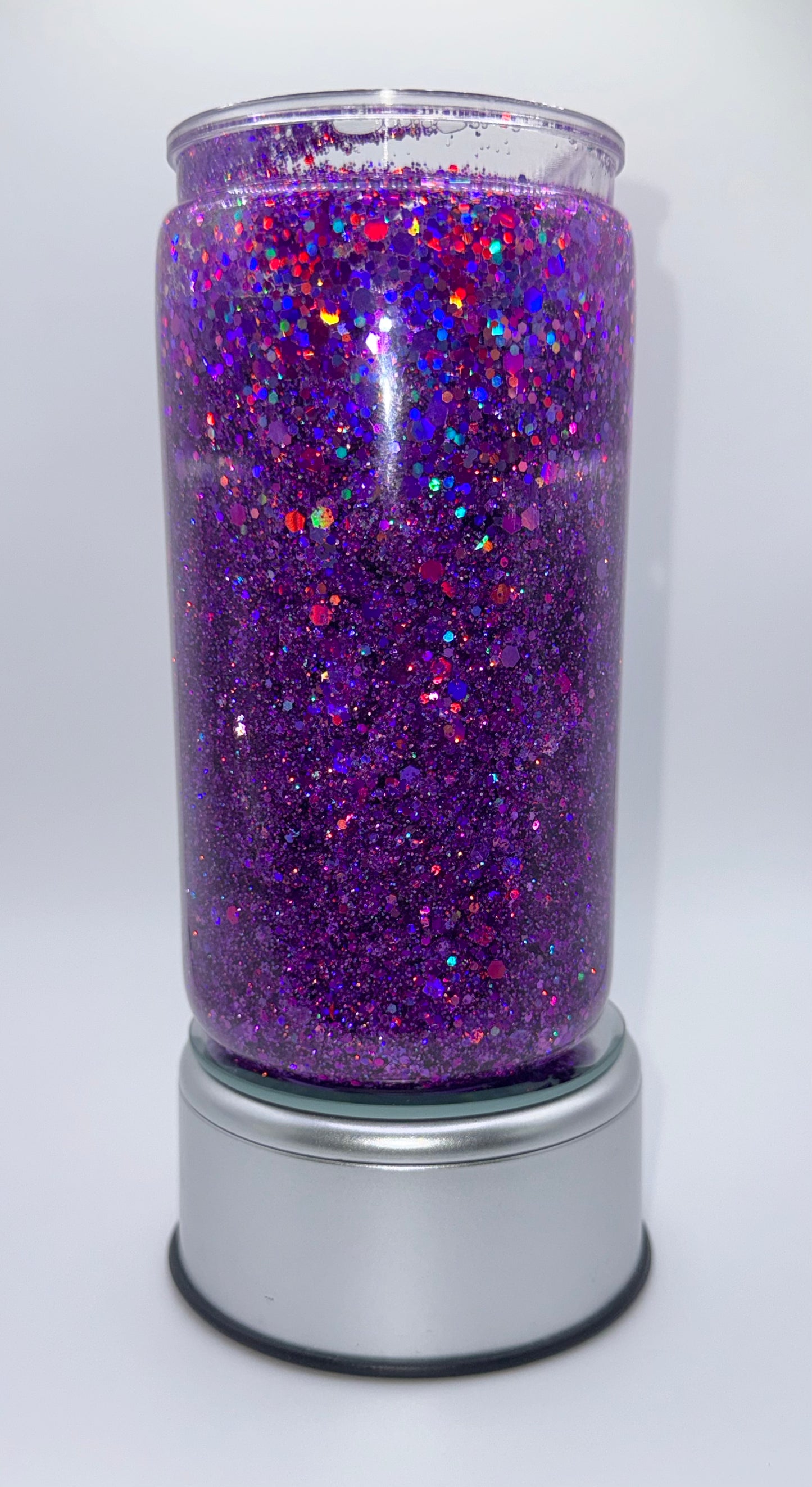 16oz Purple Glitter Acrylic Snow Globe