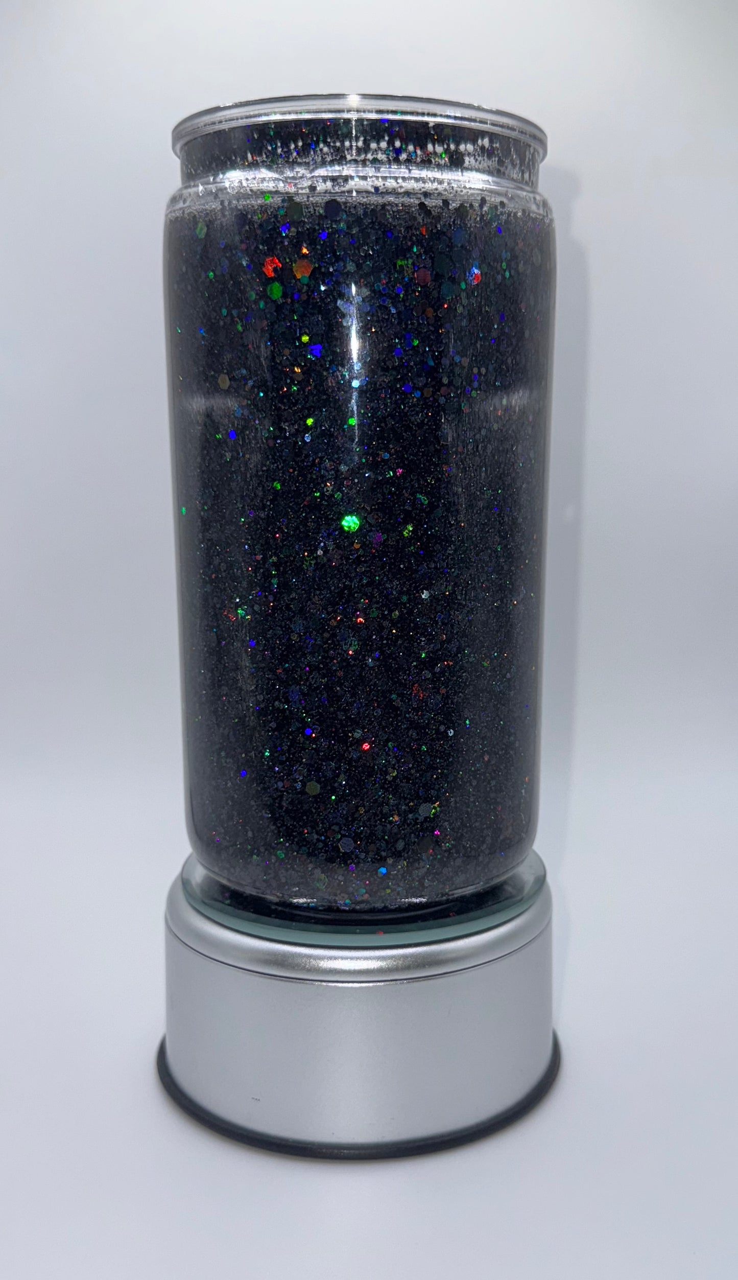 16oz Black Glitter Acrylic Snow Globe