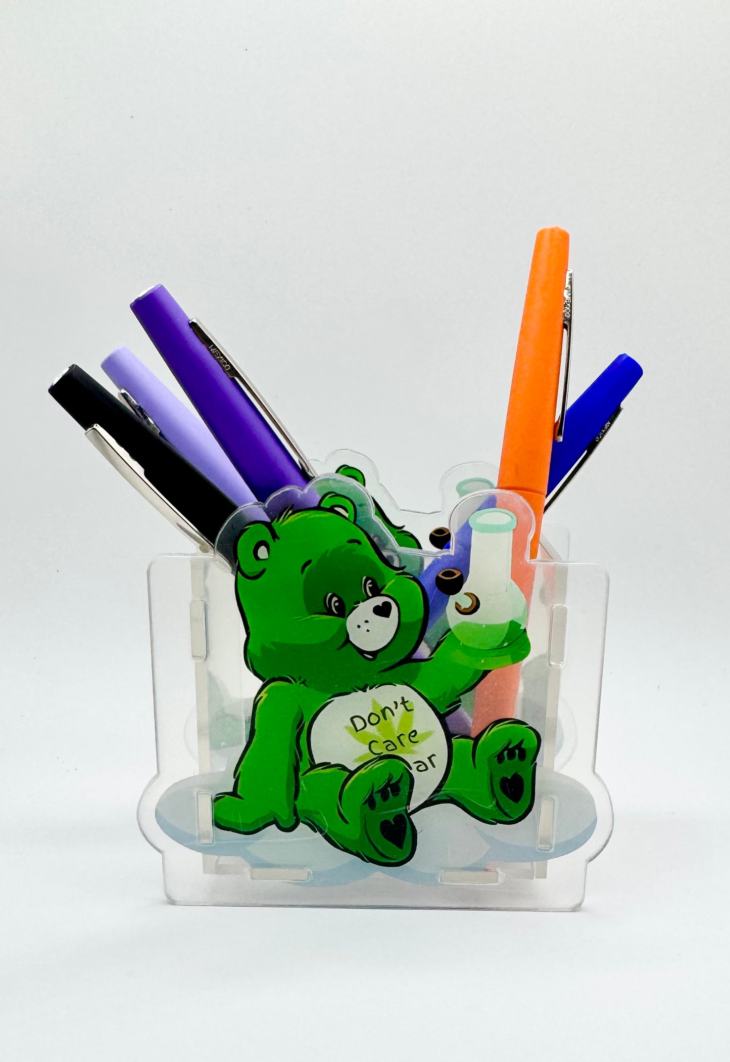 Green Swear Bear Pen Holder