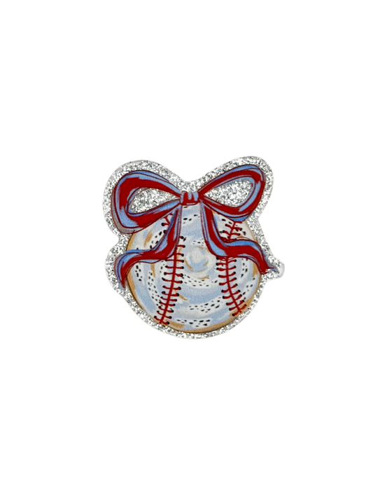 Baseball with Bow Acrylic