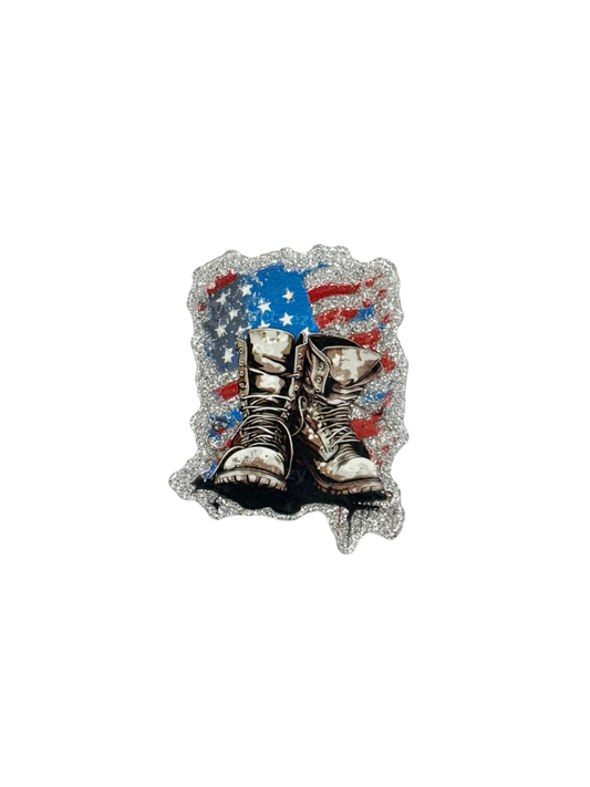 American Flag Boots Acrylic