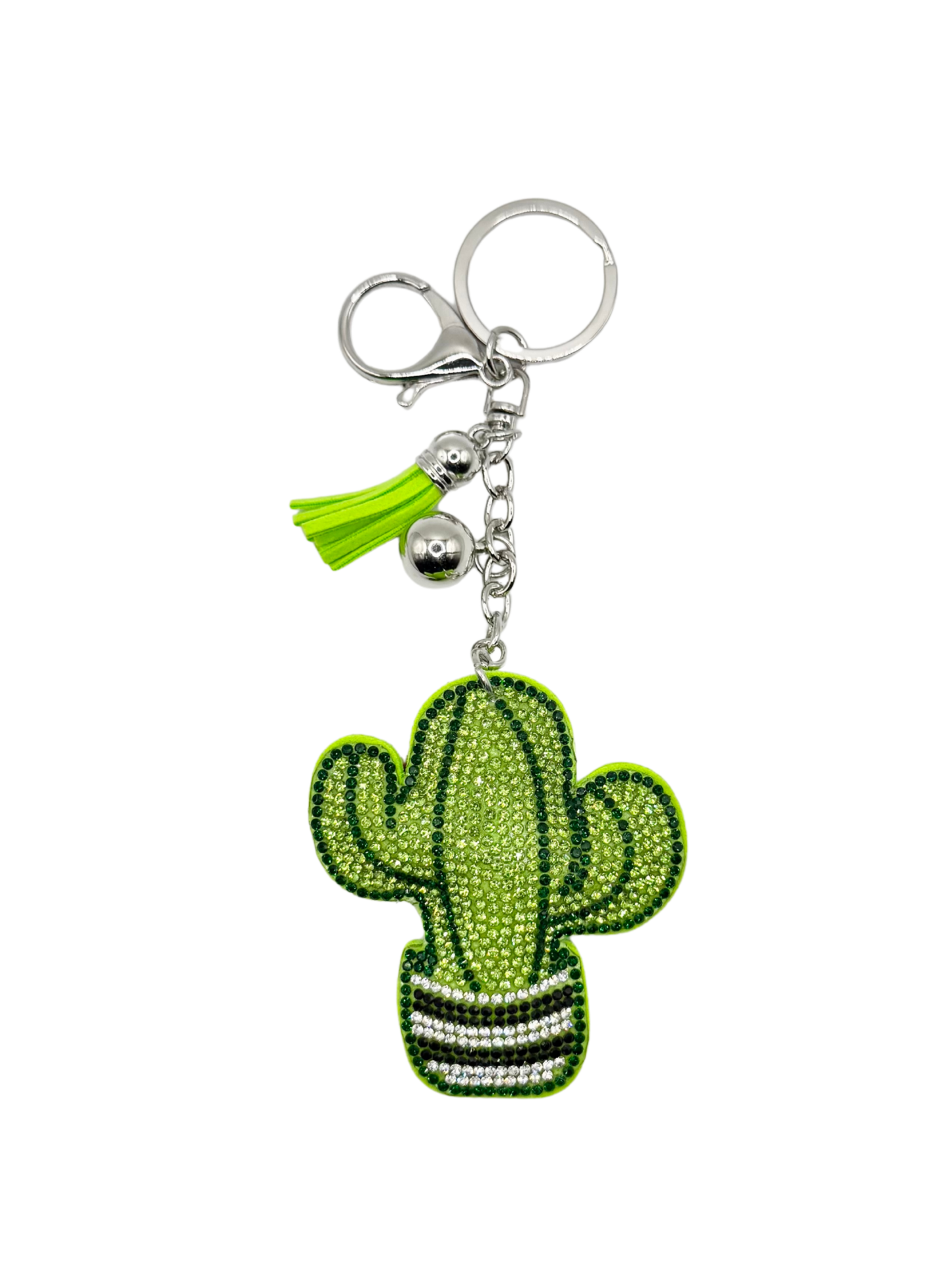 Cactus Rhinestone Keychain