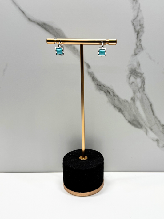 Turquoise Square Earrings