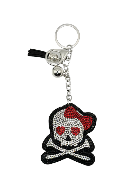 Crossbones Rhinestone Keychain