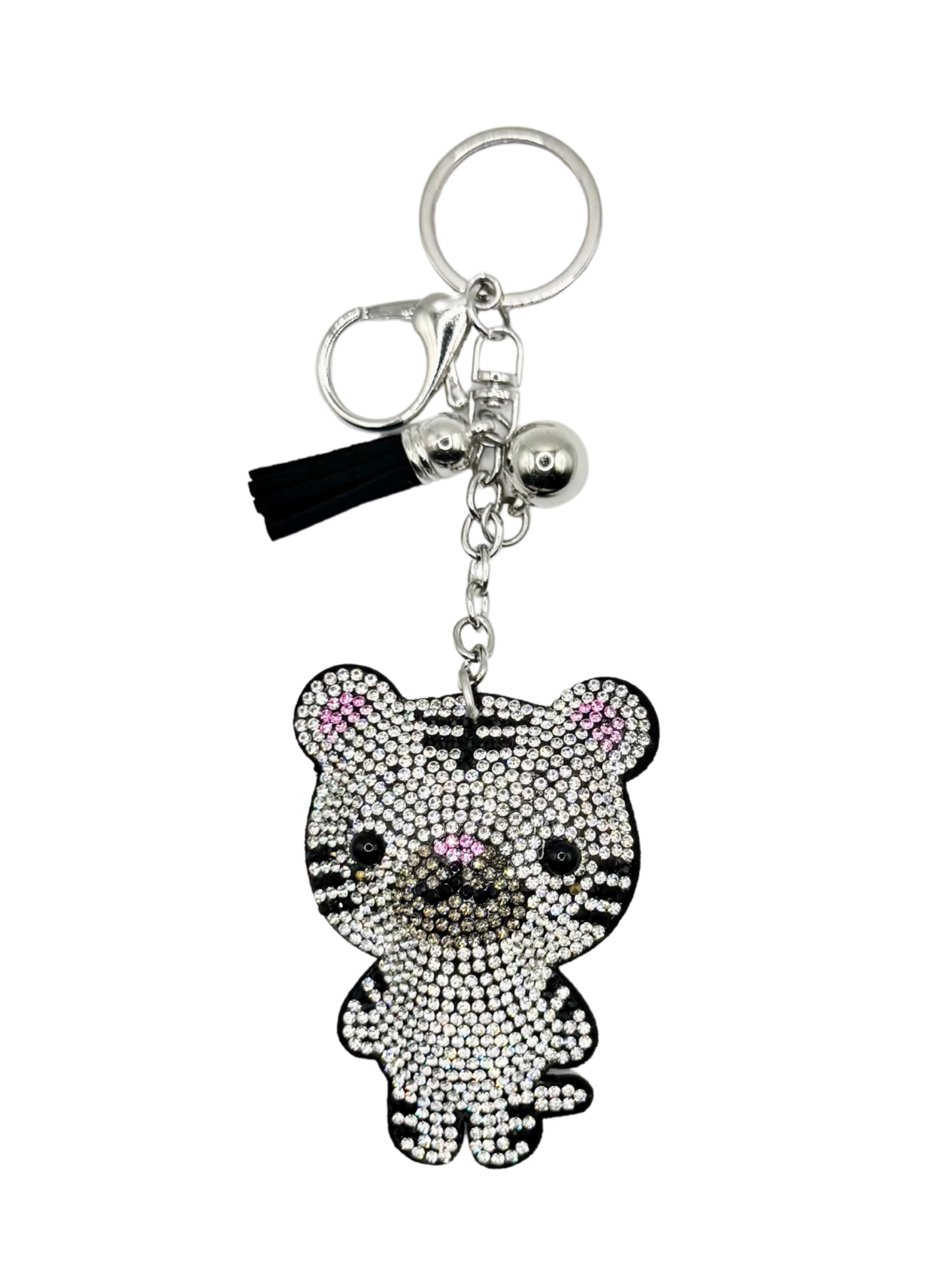 Cat Rhinestone Keychain