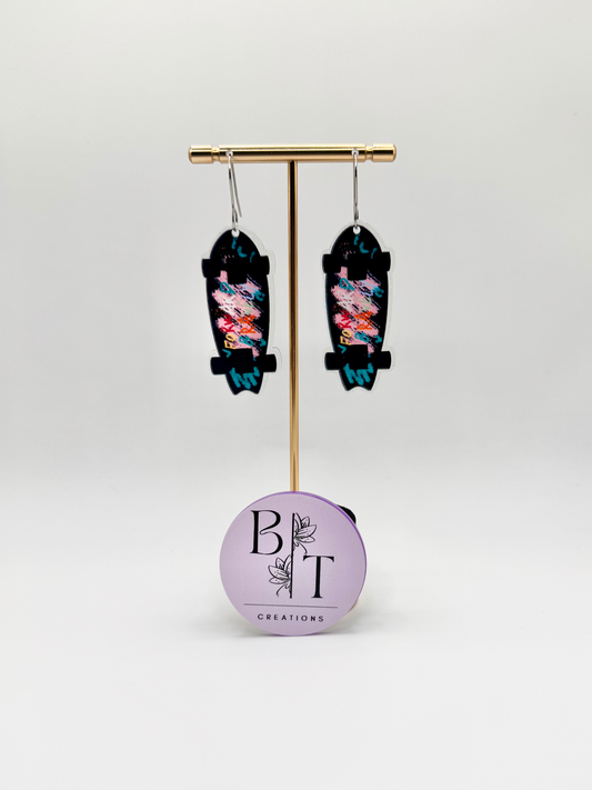 Skateboard Earrings