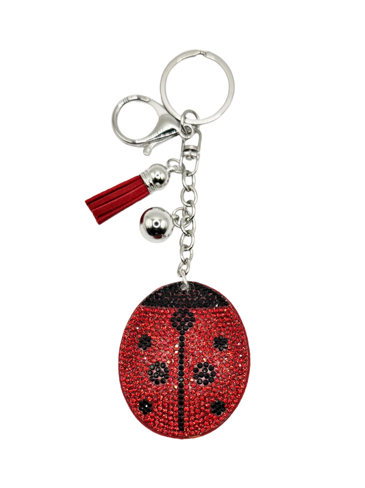 Lady Bug Rhinestone Keycahin