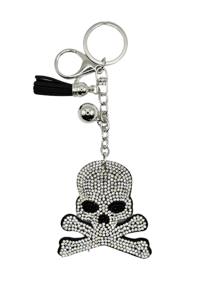 Crossbones Rhinestone Keychain