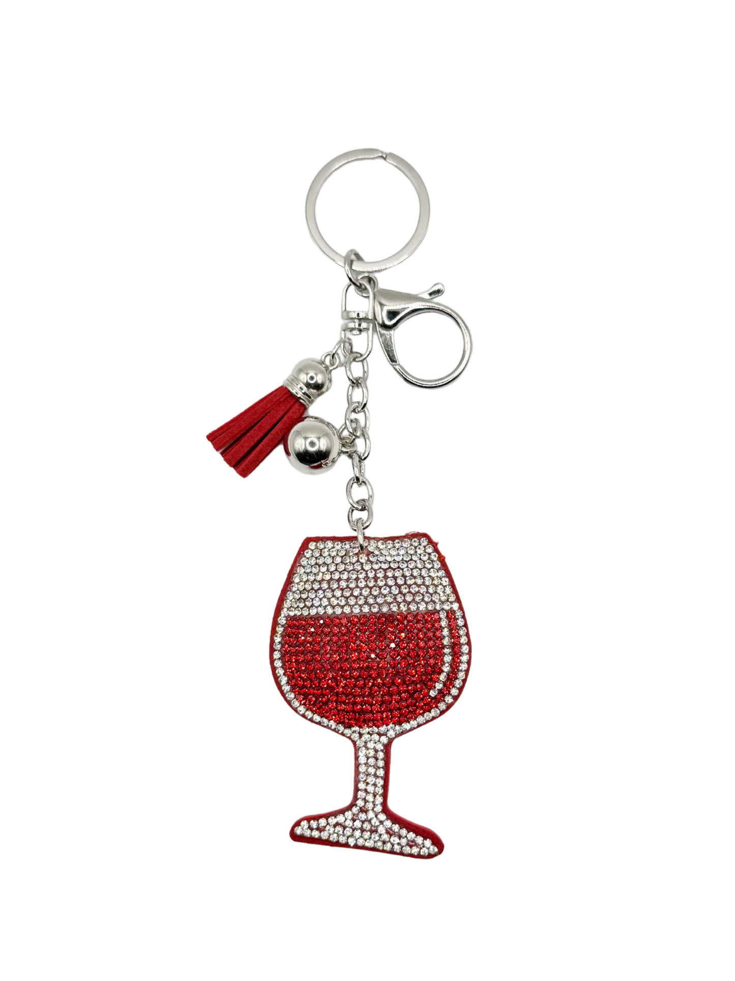 Wine Rhinestone Keychain