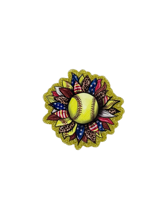 Softball Flower Acrylic