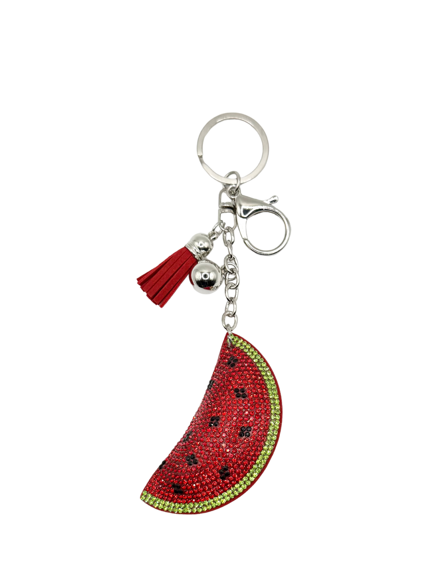 Watermelon Rhinestone Keychain