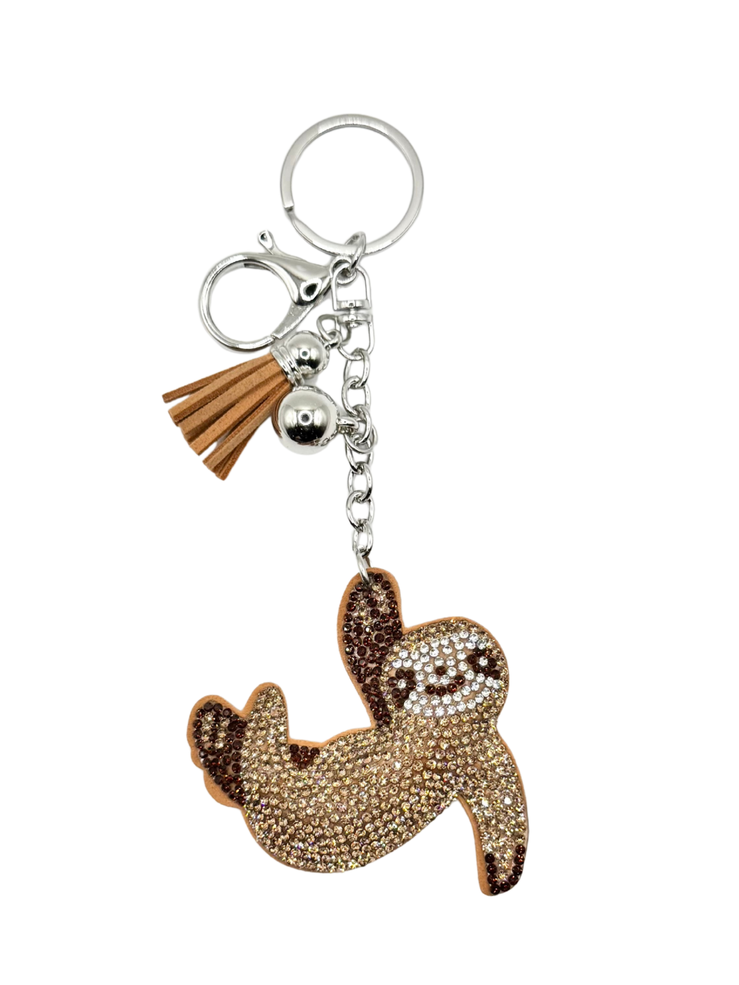Sloth Rhinestone Keychain