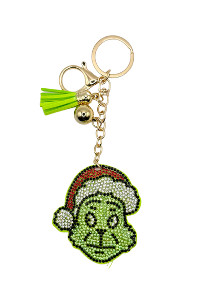 Green Guy Rhinestone Keychain