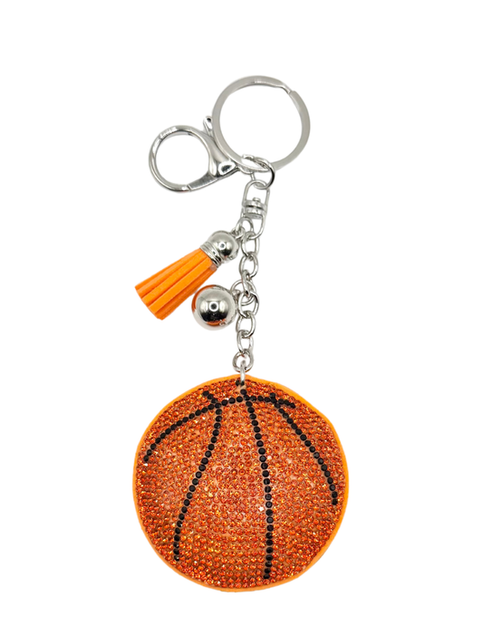 Basketball Rhinestone Keychain