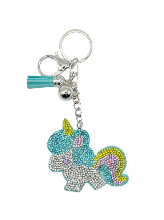 Unicorn Rhinestone Keychain