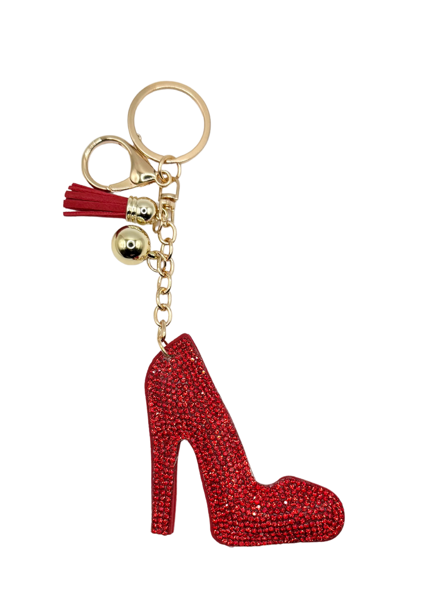 High Heel Rhinestone Keychain