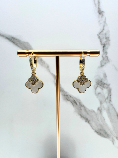 White Clover Earrings