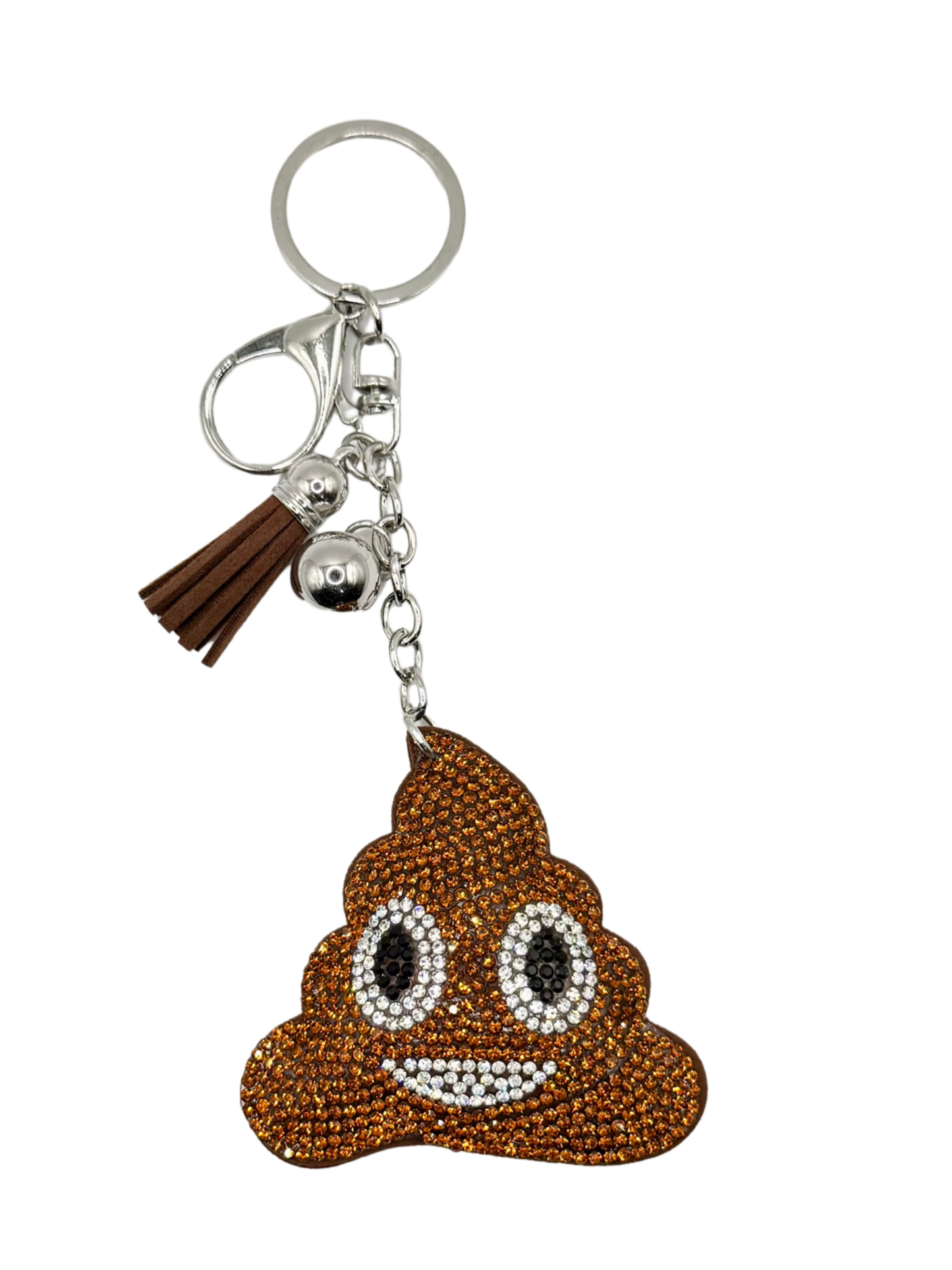 Poop Rhinestone Keychain