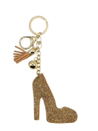 High Heel Rhinestone Keychain