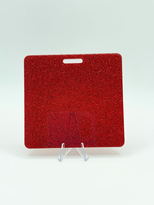 Red Glitter Badge Buddy
