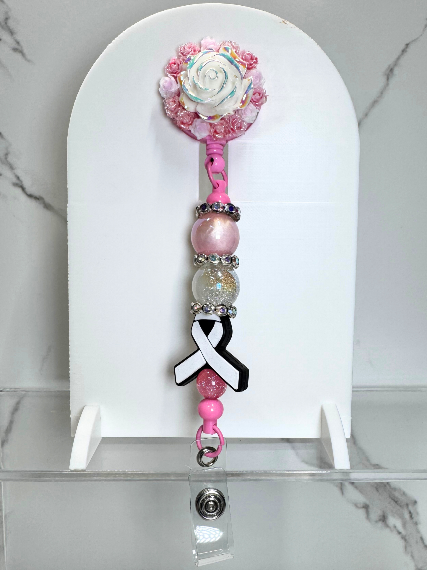Rose Ribbon Badge Reel