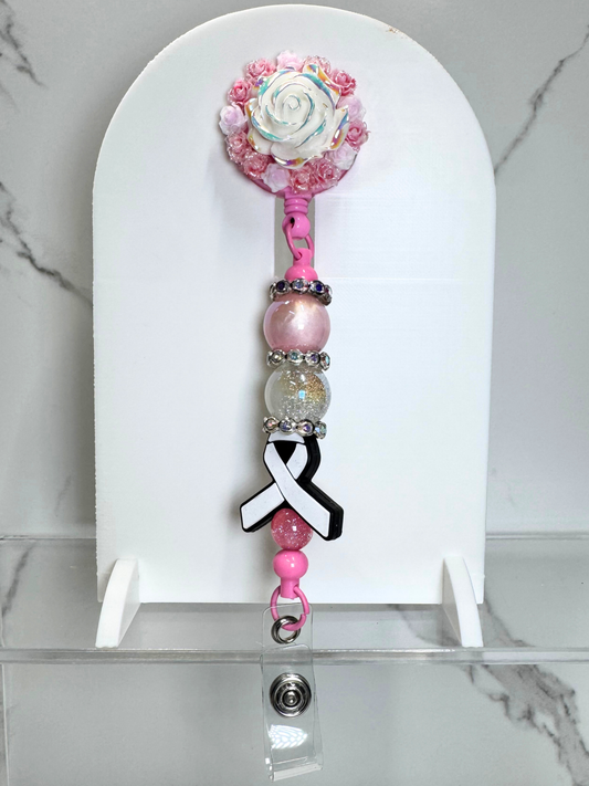 Rose Ribbon Badge Reel
