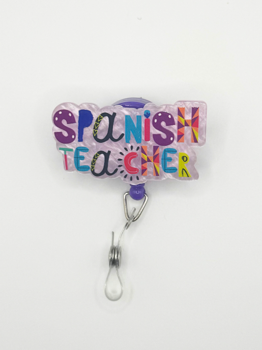 Spanish Teacher Badge Reel
