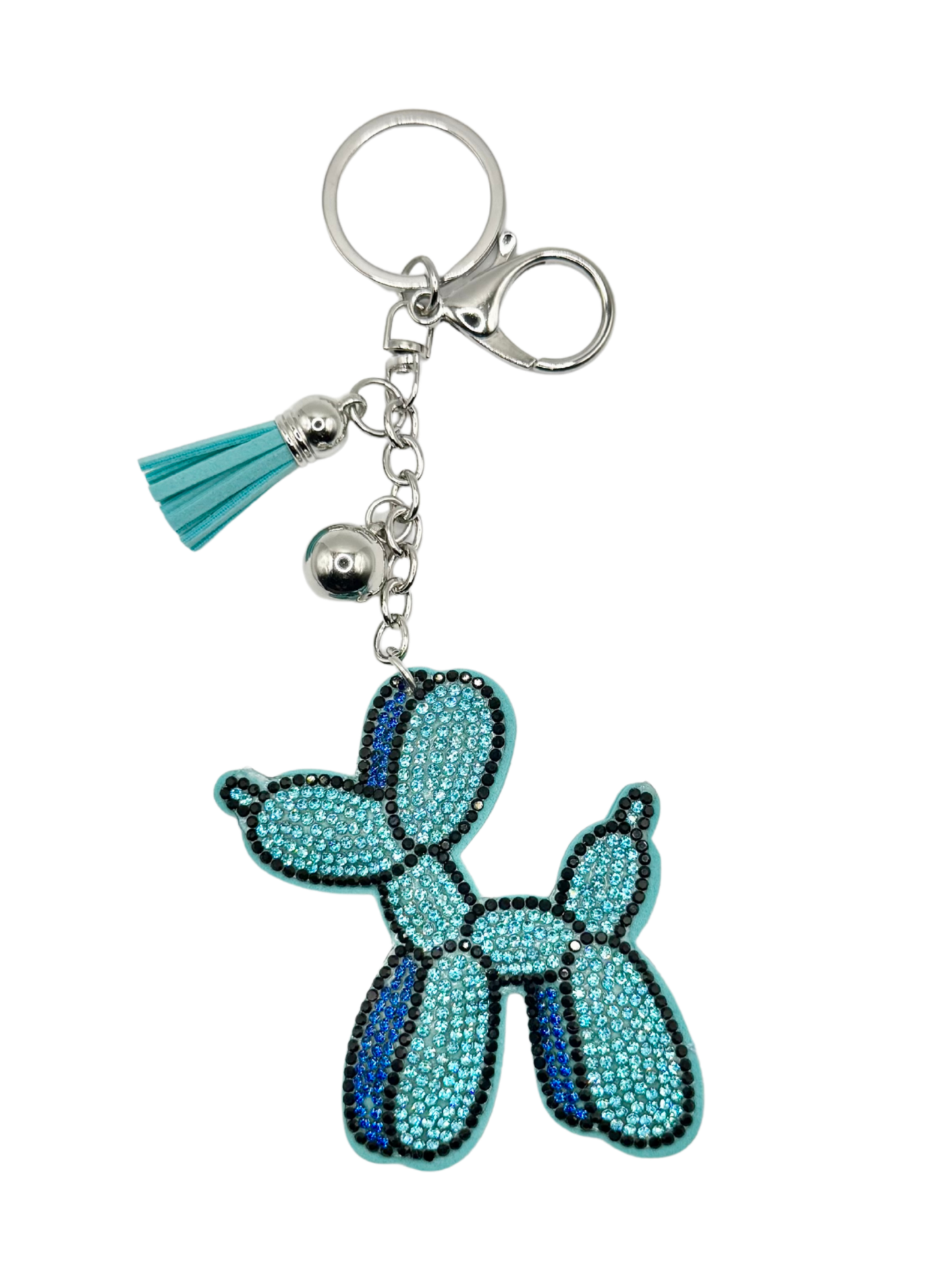 Balloon Dog Rhinestone Keychain