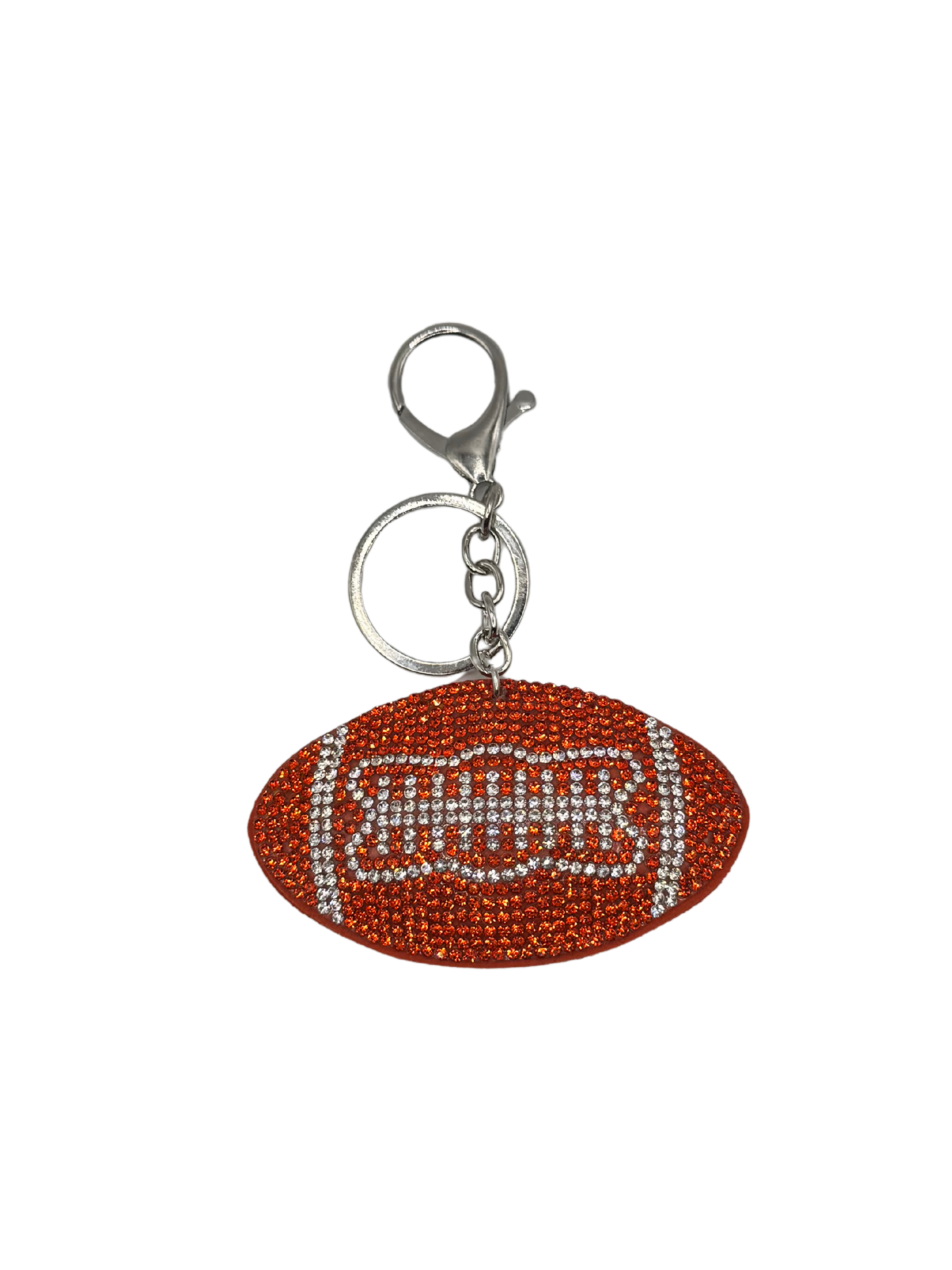 Football Rhinestone Keychain