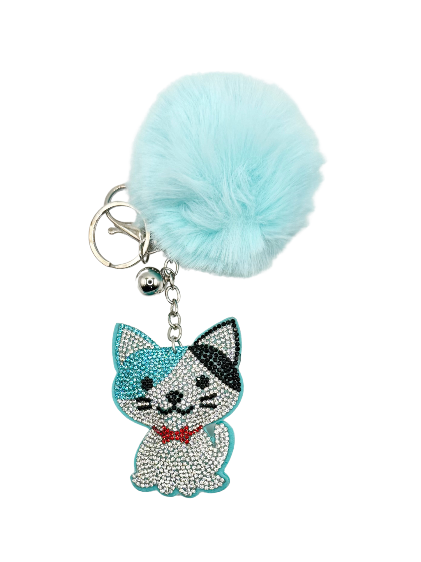Cat Rhinestone Keychain