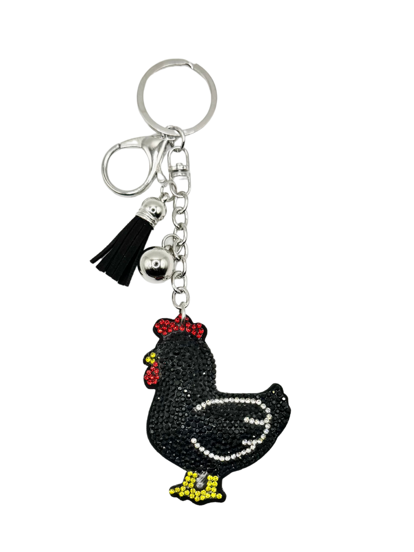 Chicken Rhinestone Keychain