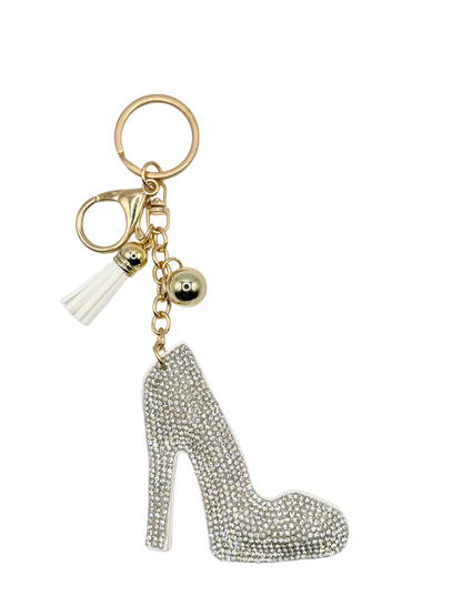 High Heel Rhinestone Keychain